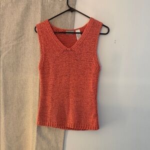 Liz Claiborne Red Sleeveless Sweater